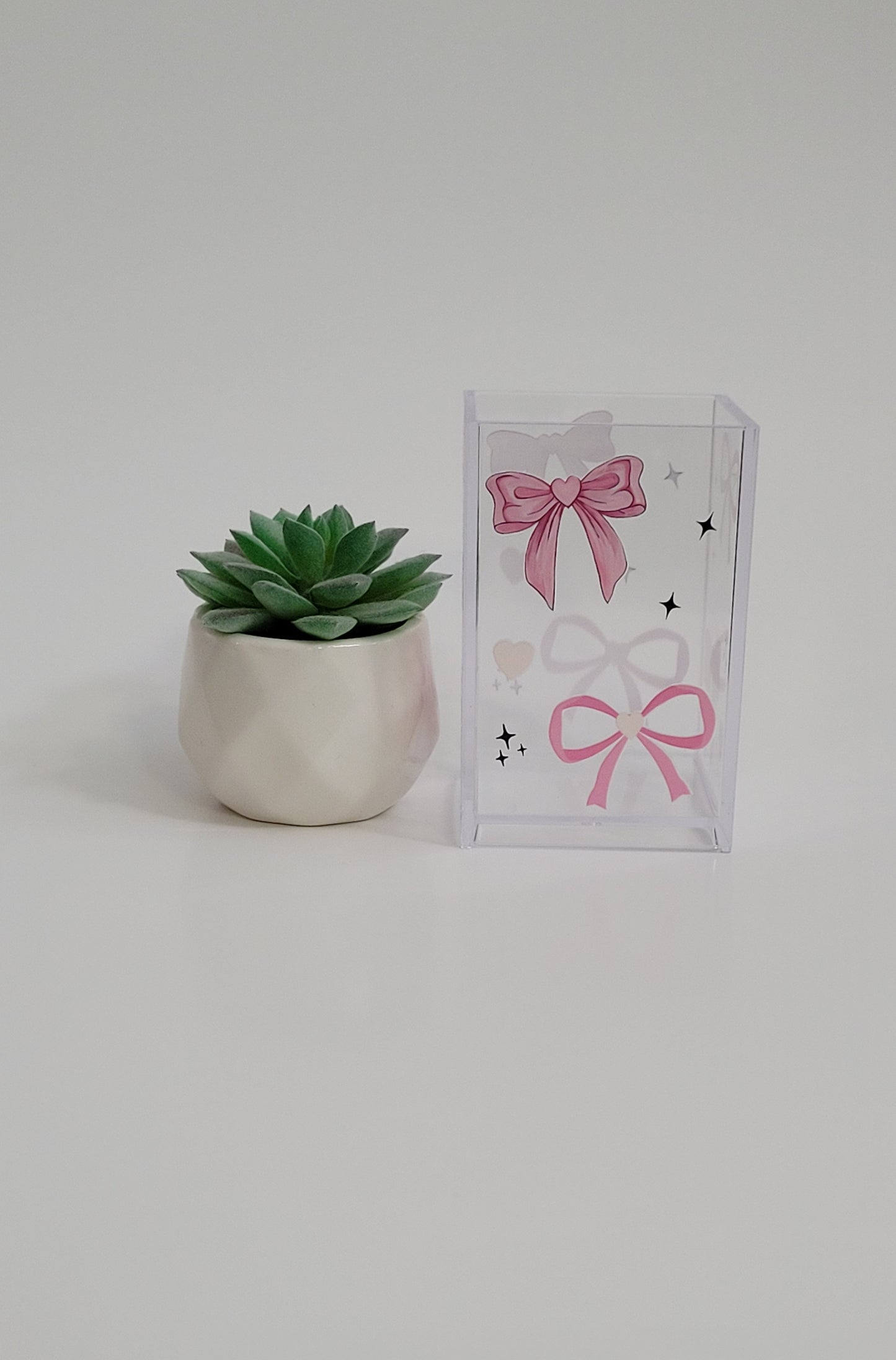 Pink Coquette Bows Pencil Holder