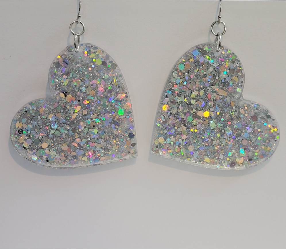Heart Glitter Earrings