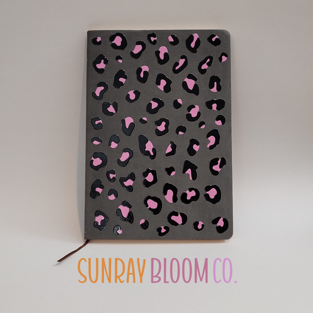 Pink Leopard Print Journal Notebook