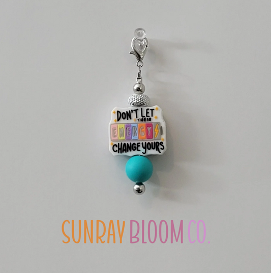 Don't Let Their Energy Change Yours Beaded Bar Clip