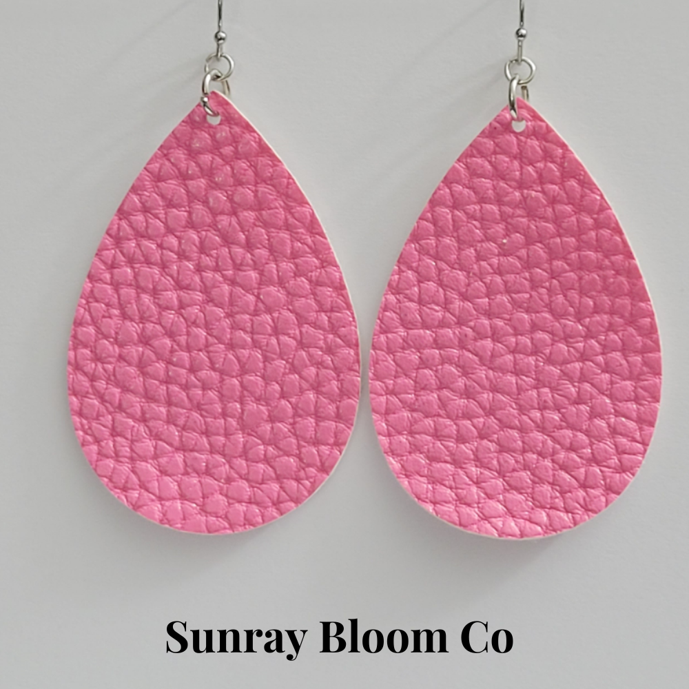 Pink Pebble Earrings