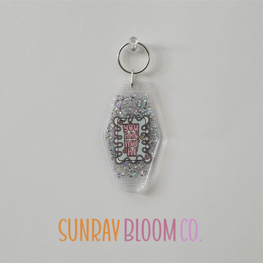 You are Hot AF Glitter Hotel Keychain