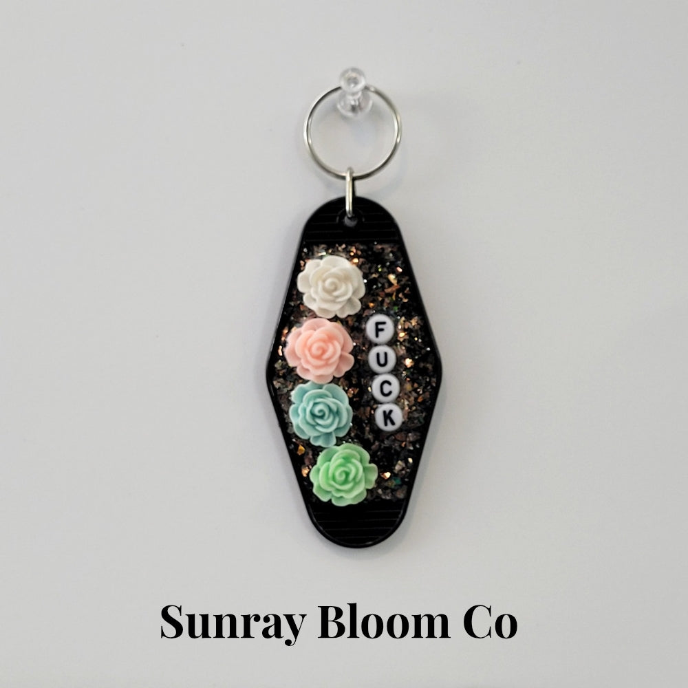 Floral Fuck Creative Keychain