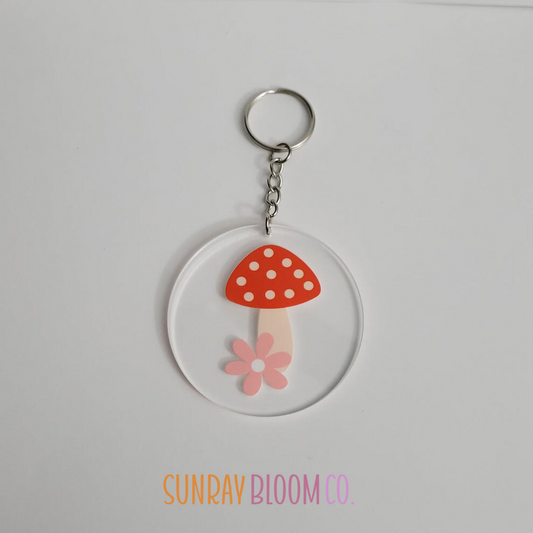 Mushroom Acrylic Keychain