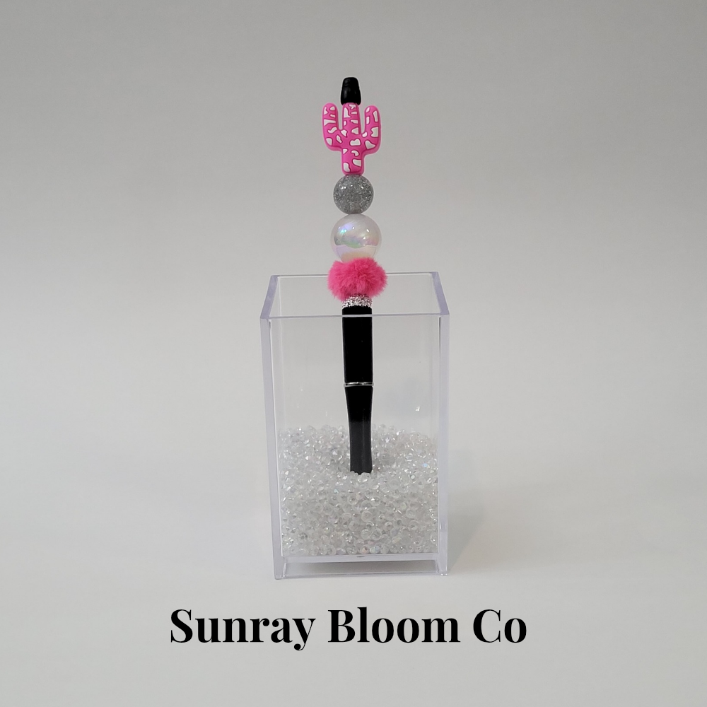 Neon Pink Cactus Extended Pen