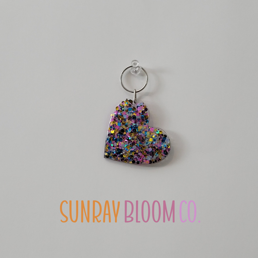 You're Going to Make It Glitter Heart Keychain
