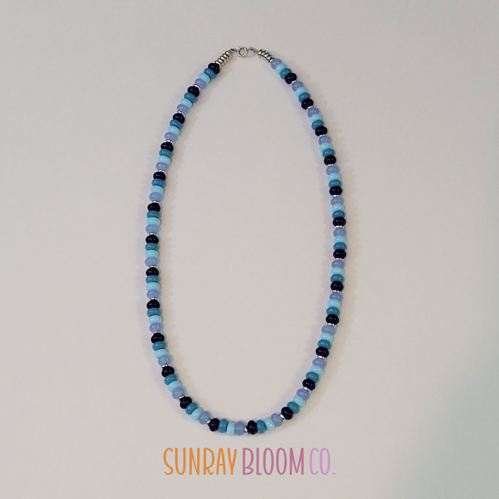 Stacked Blue Rays Necklace