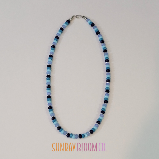 Stacked Blue Rays Necklace