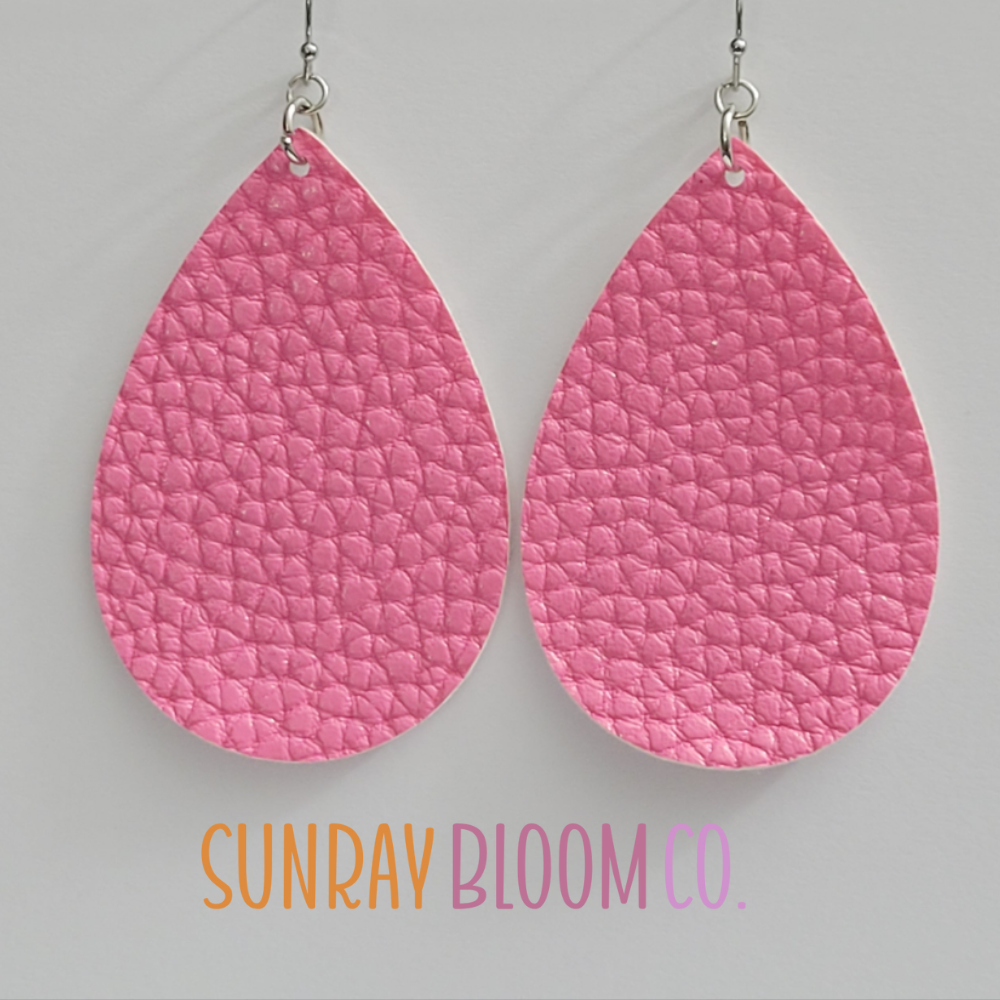 Pink Pebble Earrings