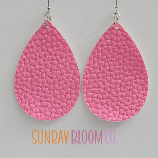Pink Pebble Earrings
