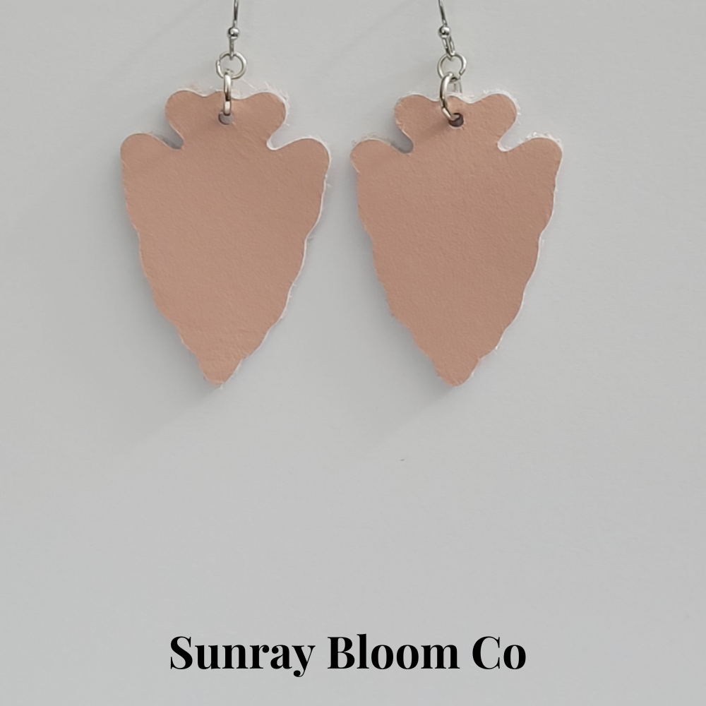 Pink Arrowhead Earrings