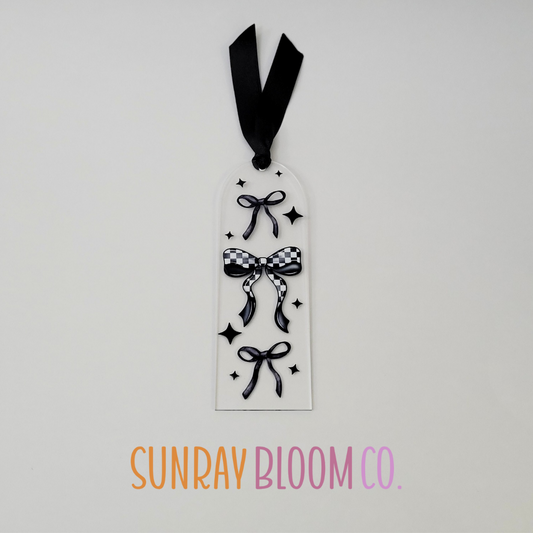 Checkered Bow Bookmark