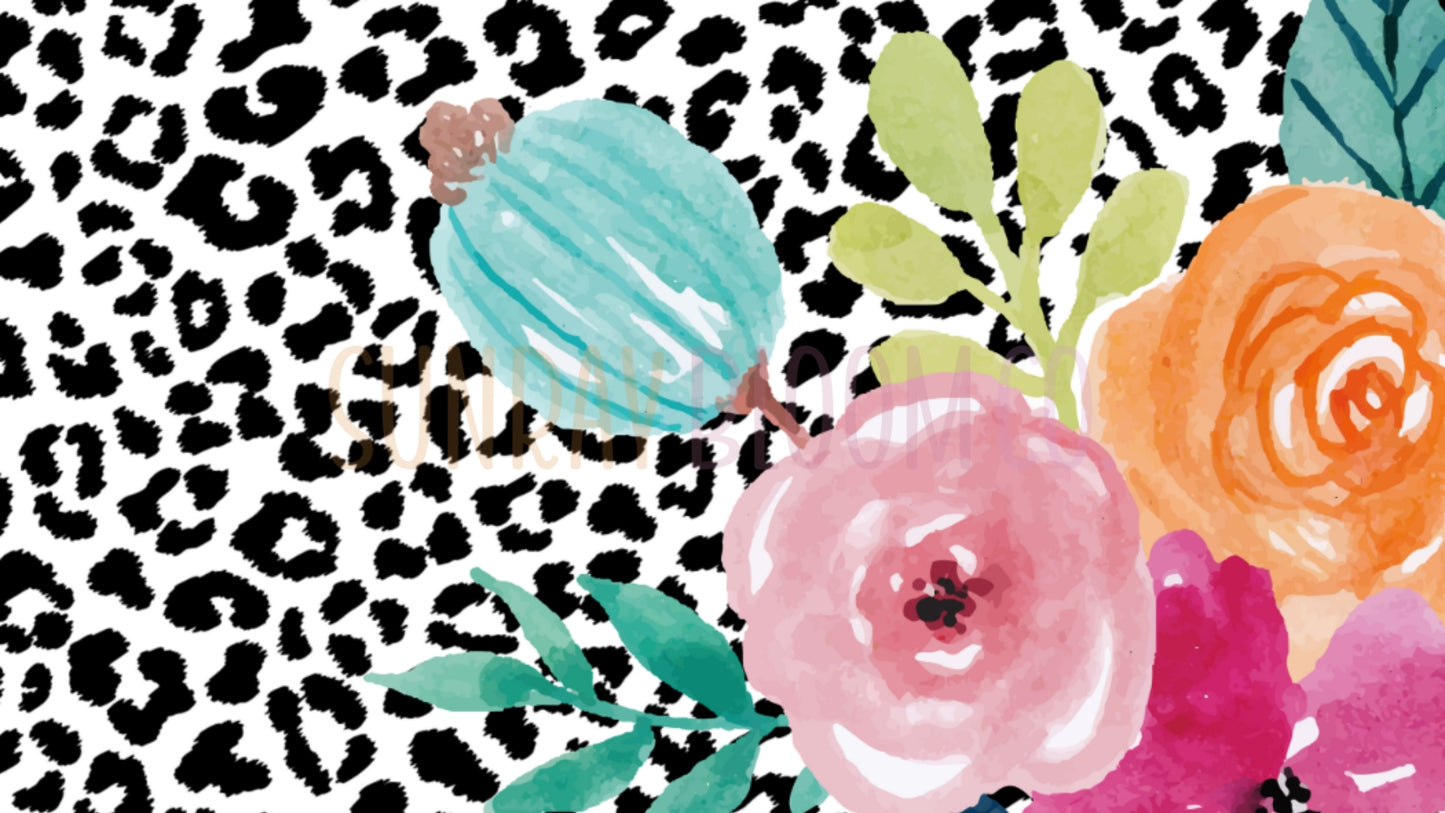 Floral Leopard Desktop Wallpaper