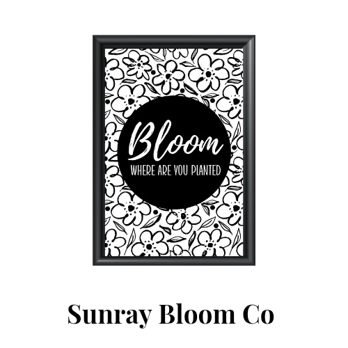 Bloom Where You are Planted Round Print 4x6