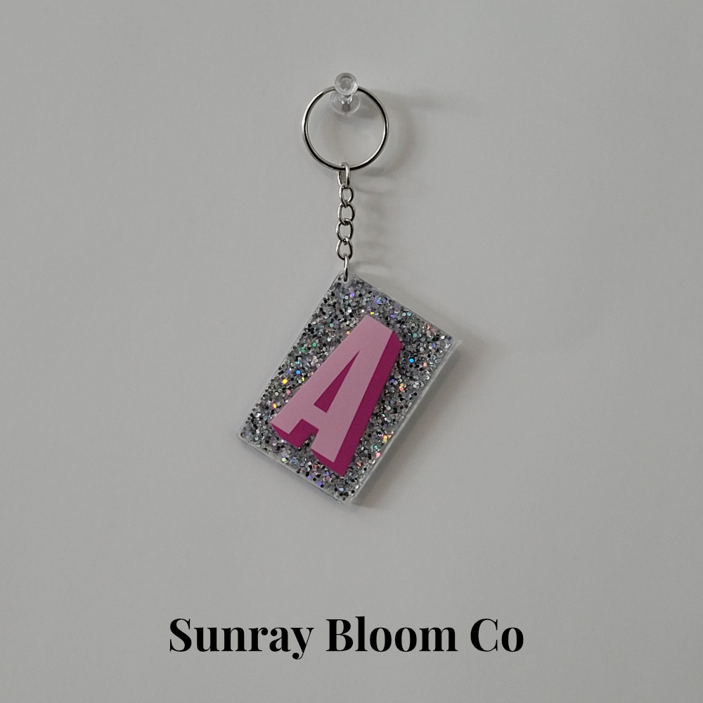 A Personalized Glitter Keychain