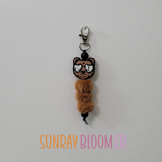 Mama Bear Beaded Clip