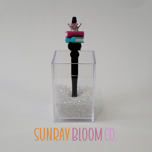 Queen of Books Turquoise and Fuchsia Pen