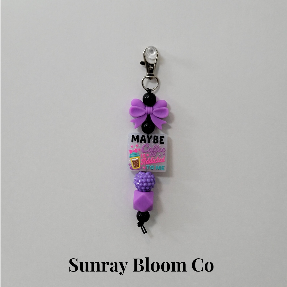 Maybe Coffee is Addicted to Me Beaded Clip