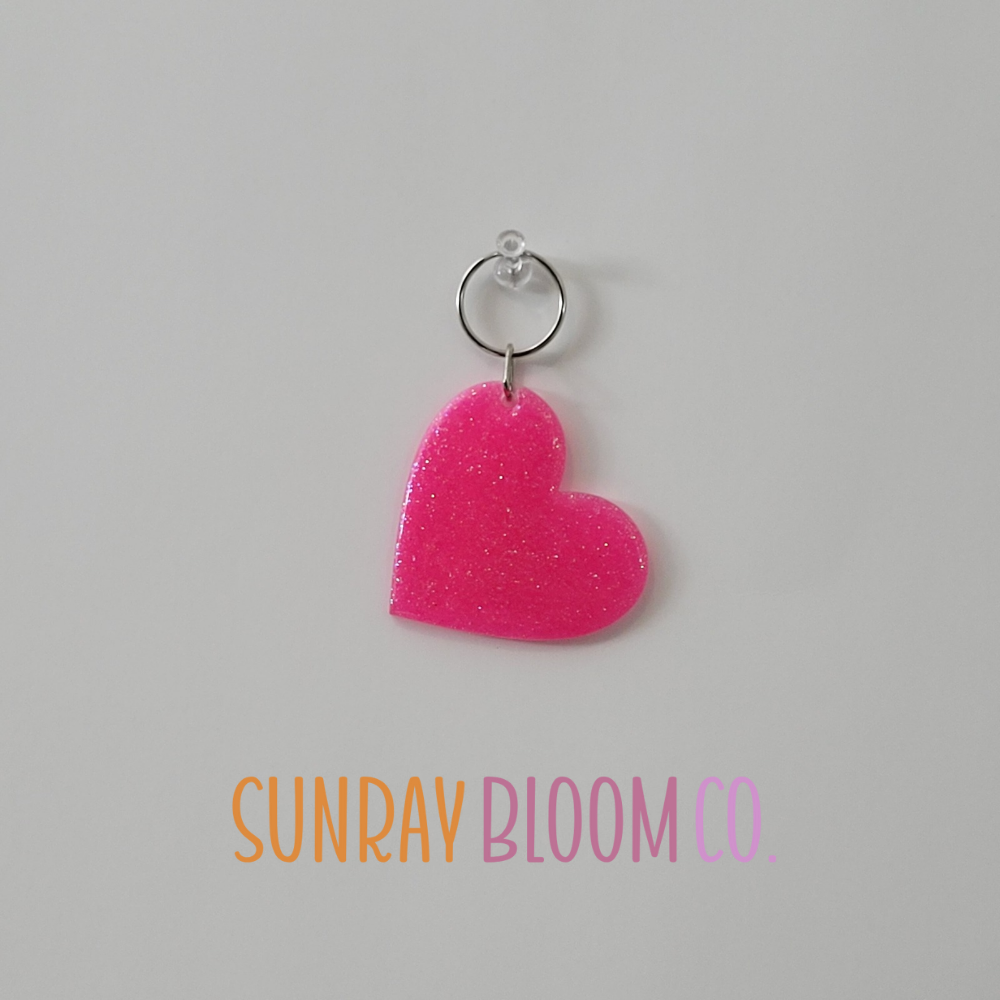 Brighter Days Ahead Glitter Heart Keychain