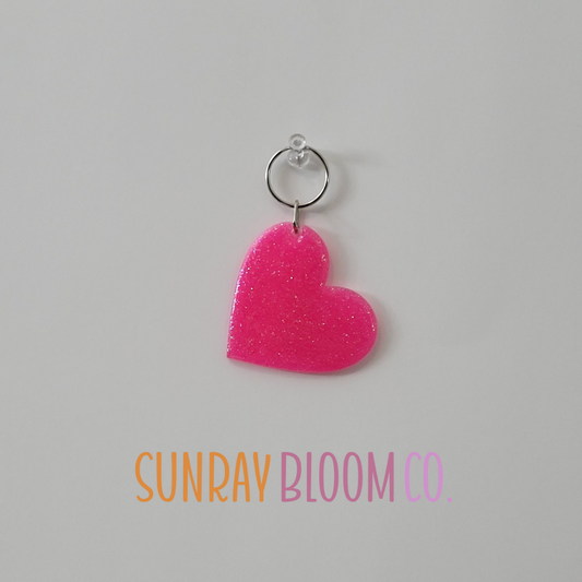 Brighter Days Ahead Glitter Heart Keychain
