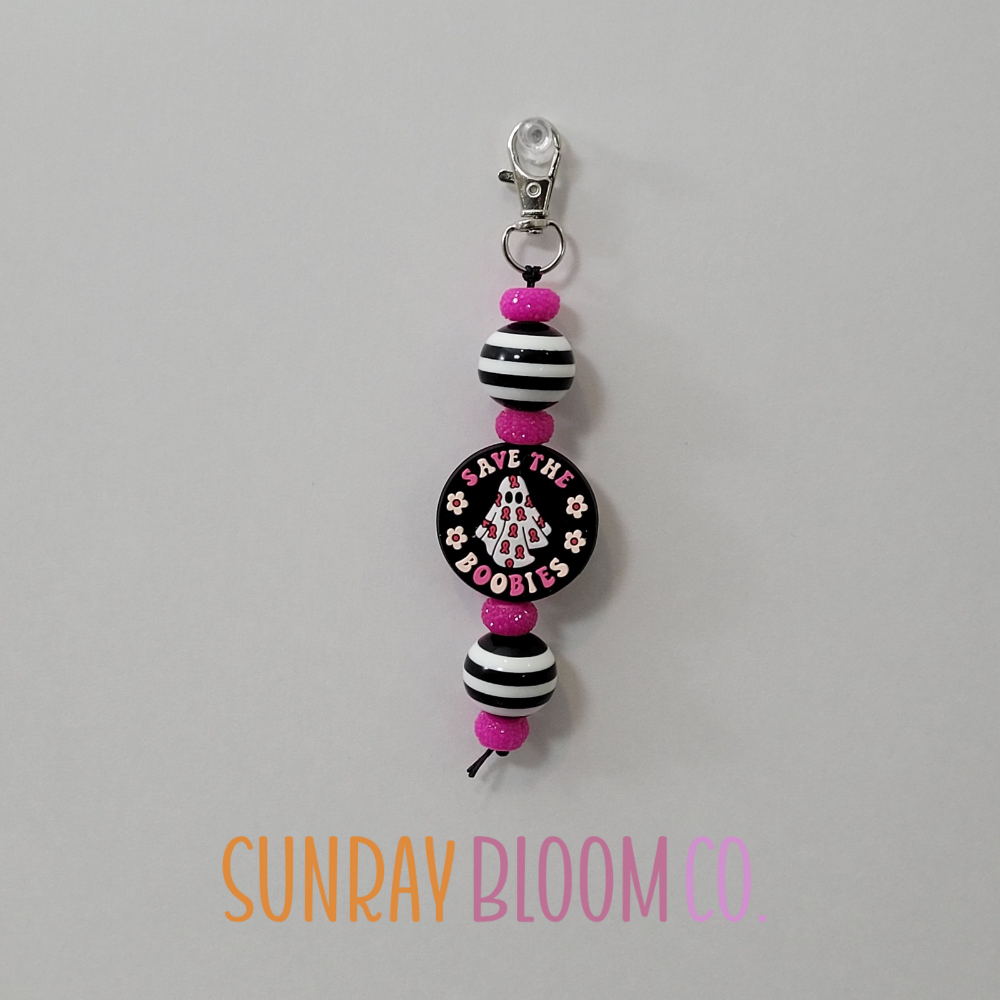 Breast Cancer Awareness Beaded Clip