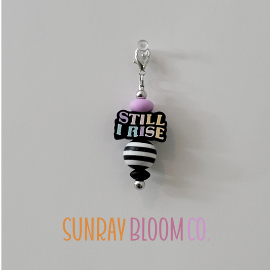 Still I Rise Lavender Beaded Bar Clip