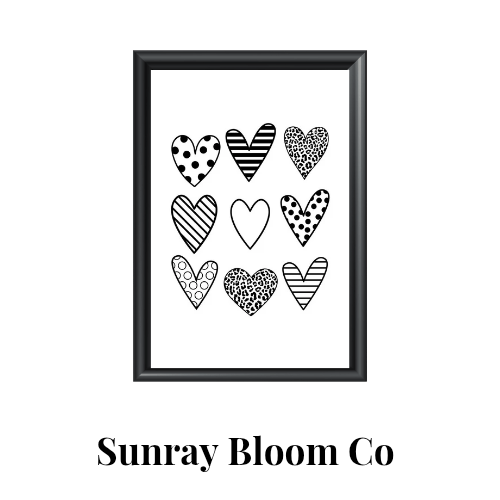Self Compassion Hearts Print 4x6