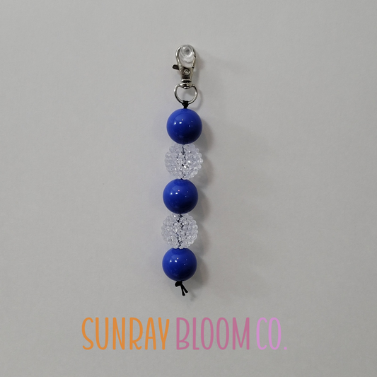 Royal Blue Beaded Clip