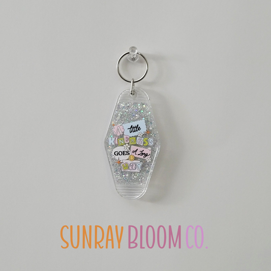 A Little Kindness Glitter Hotel Keychain