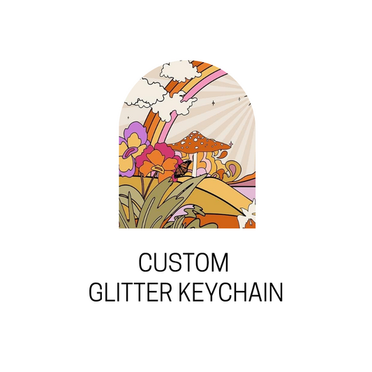 Custom Glitter Keychain