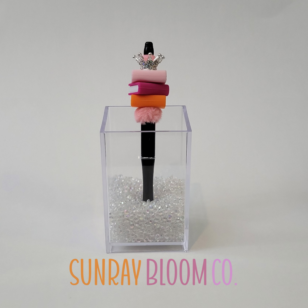 Queen of Books Orange Fuchsia Pink Pen