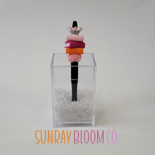 Queen of Books Orange Fuchsia Pink Pen