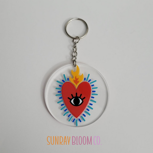 Eye Heart Acrylic Keychain