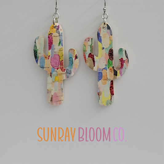 Colorful Cactus Earrings