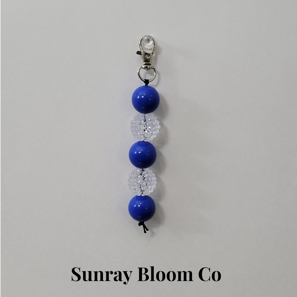 Royal Blue Beaded Clip