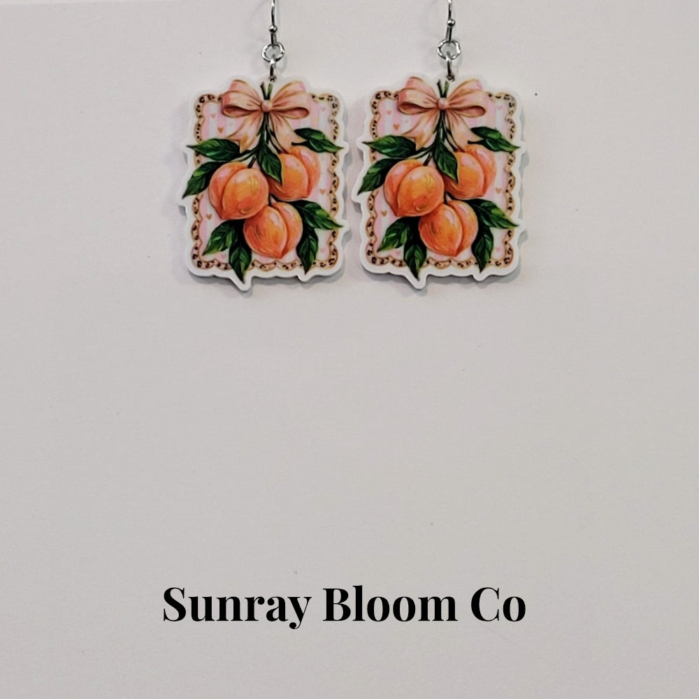 Just Peachy Acrylic Earrings