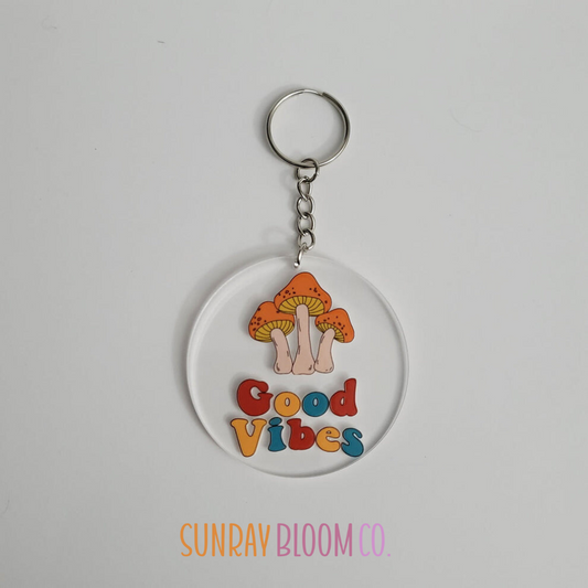 Good Vibes Acrylic Keychain
