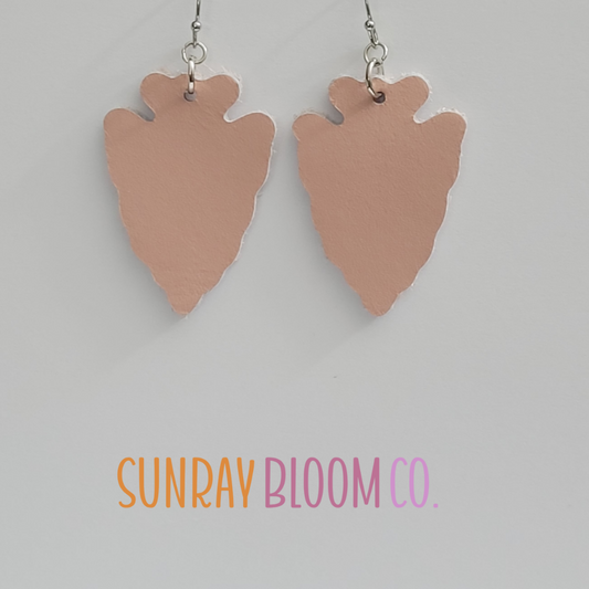 Pink Arrowhead Earrings