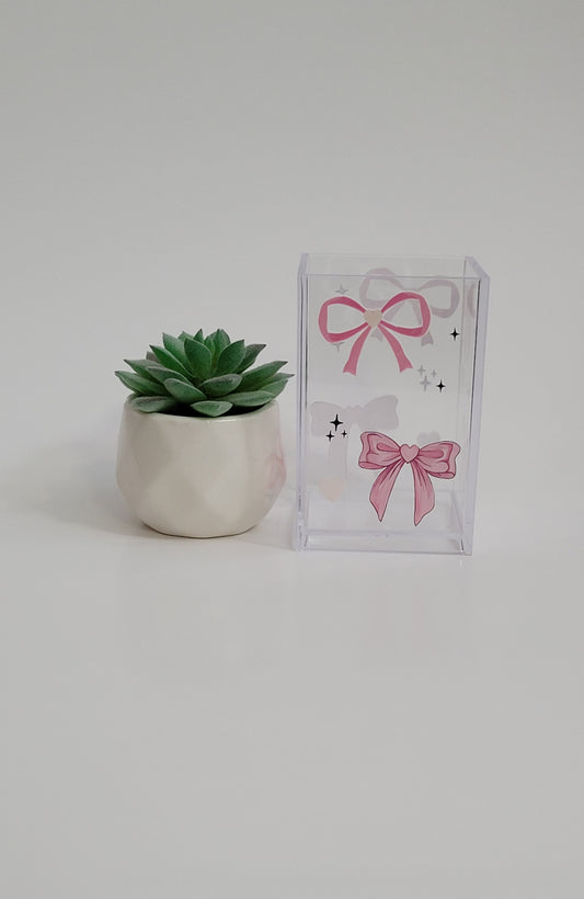 Pink Coquette Bows Pencil Holder
