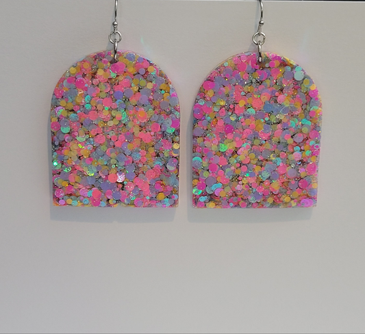 Pink Passion Glitter Earrings