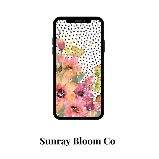 Watercolor Floral Phone Wallpaper Digital Download