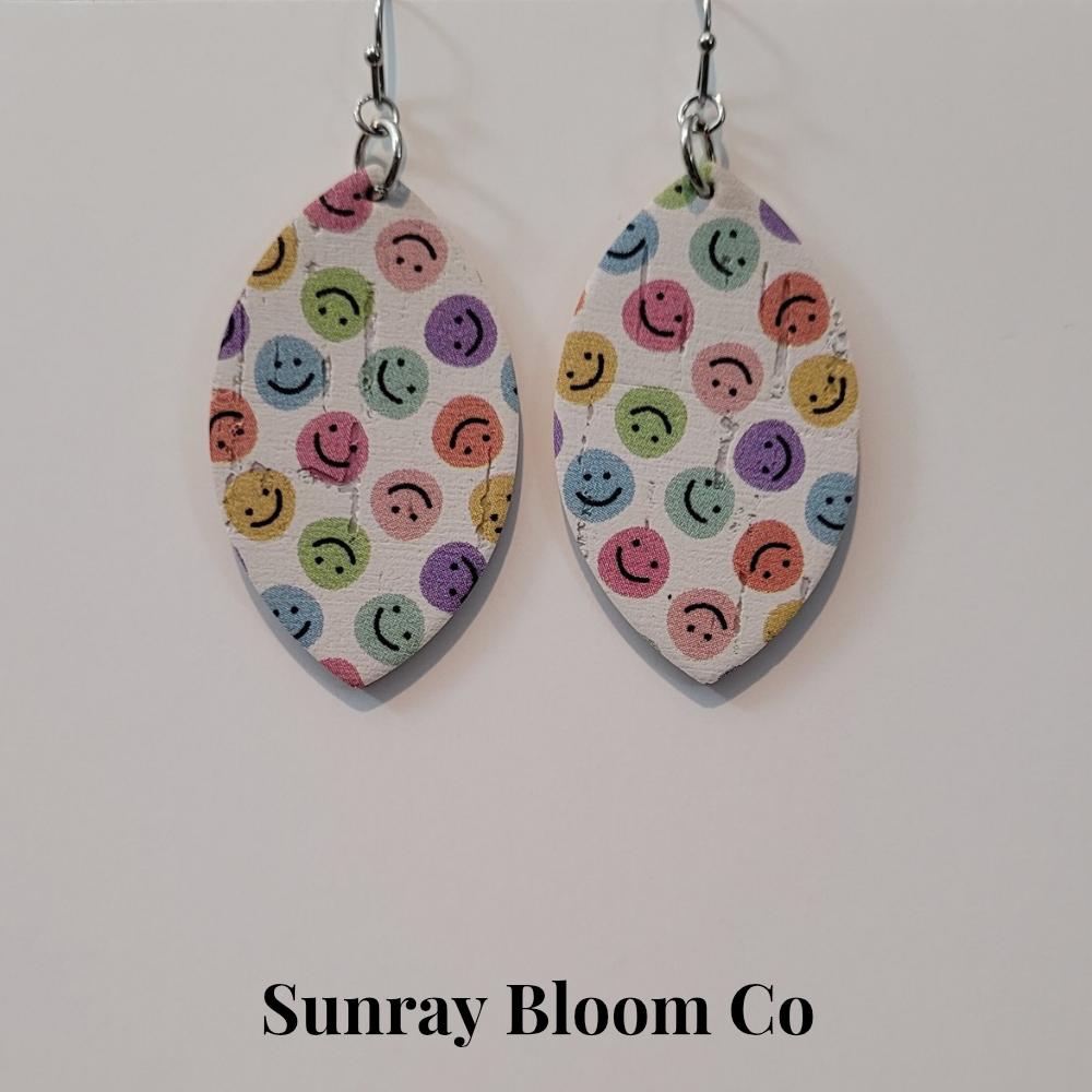 Colorful Smiley Faces Earrings