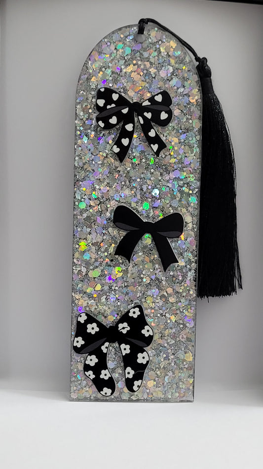 Black Coquette Bows Bookmark