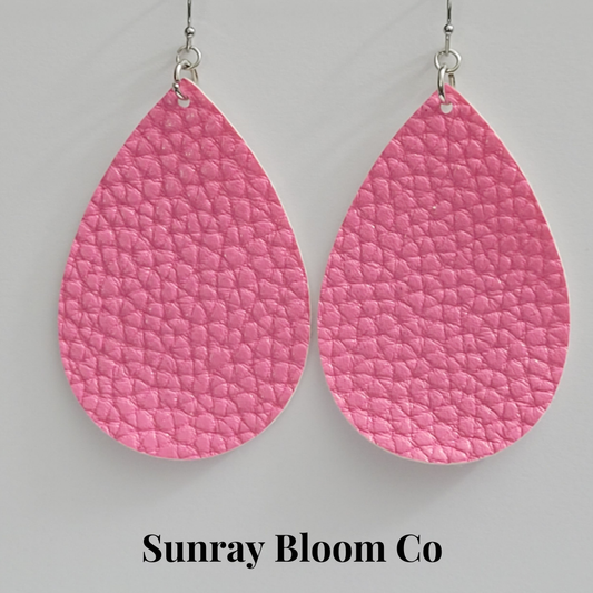 Pink Pebble Earrings