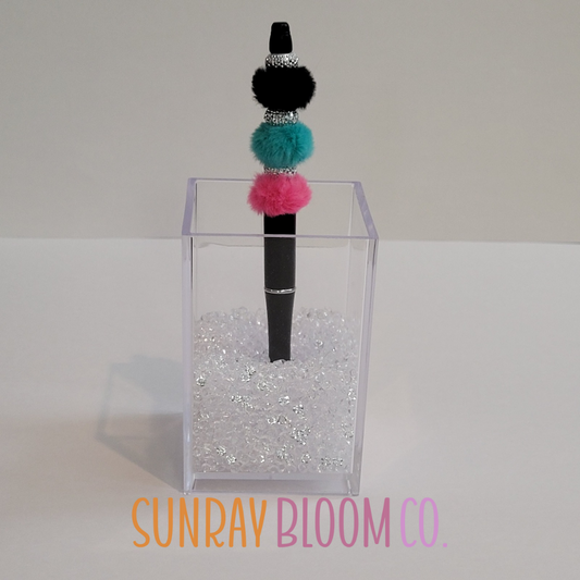 Multicolor Fuzzy Beads Pen