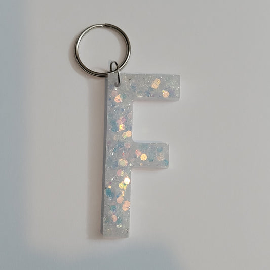 Letter F Personalized Keychain