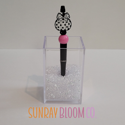 Polkadot Pumpkin with Pink Bead Pen