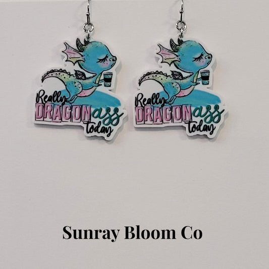 Dragon Ass Acrylic Earrings