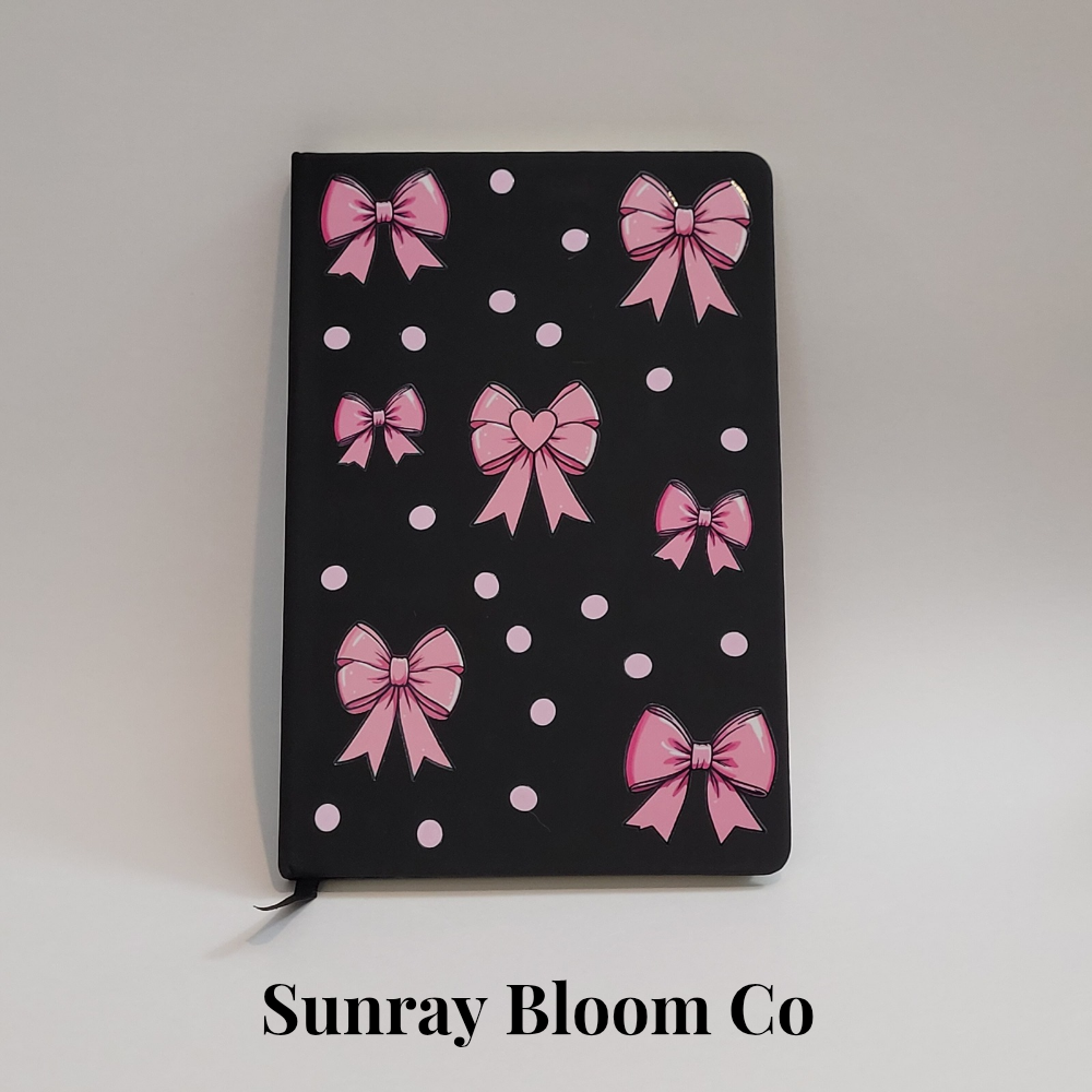 Pink Coquette Bows Journal Notebook