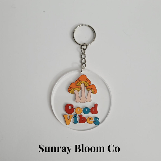 Good Vibes Acrylic Keychain
